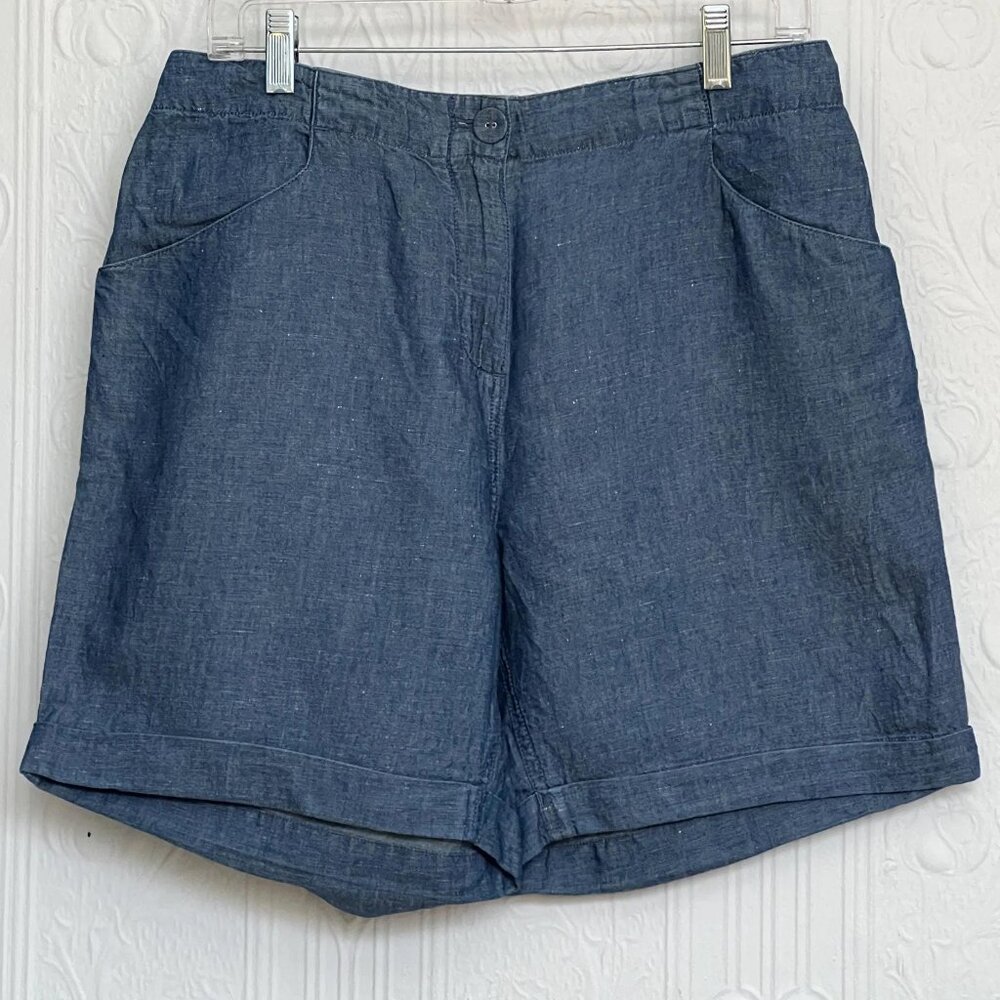 New, never worn, Seasalt Cornwall Penderleith shorts in chambray, size 14 UK